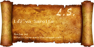 Léva Sarolta névjegykártya