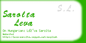 sarolta leva business card
